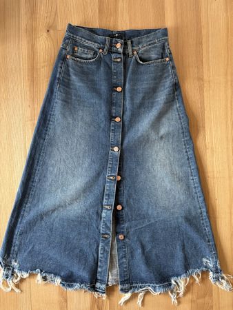 7 For All Mankind Maxi Jeansrock  Gr. 25