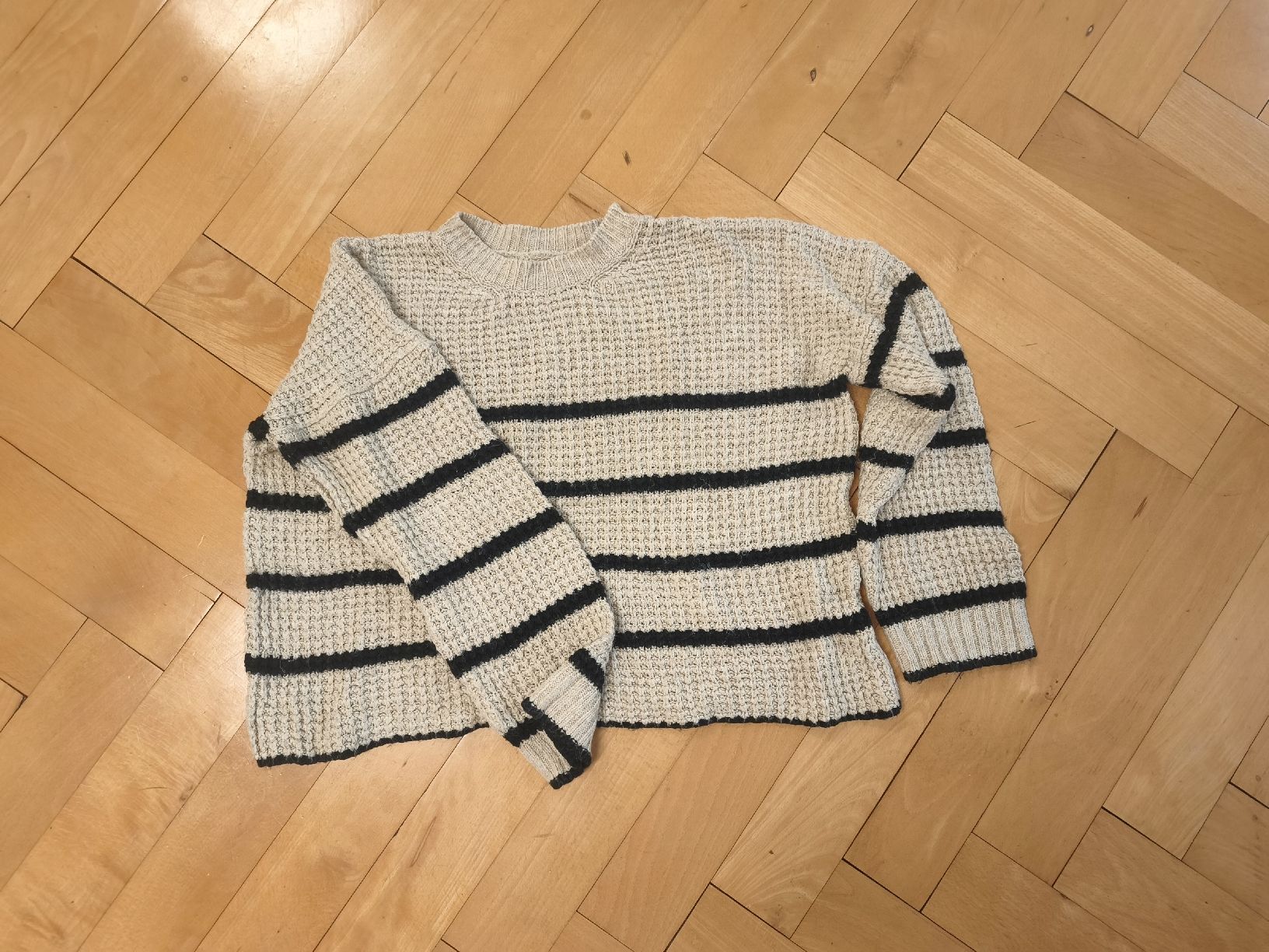 Pull&Bear Maglioni & Felpe: Pull&Bear Strickpullover, breit geschnitten in Beige – Usato da Schaffhausen venduto da wanno