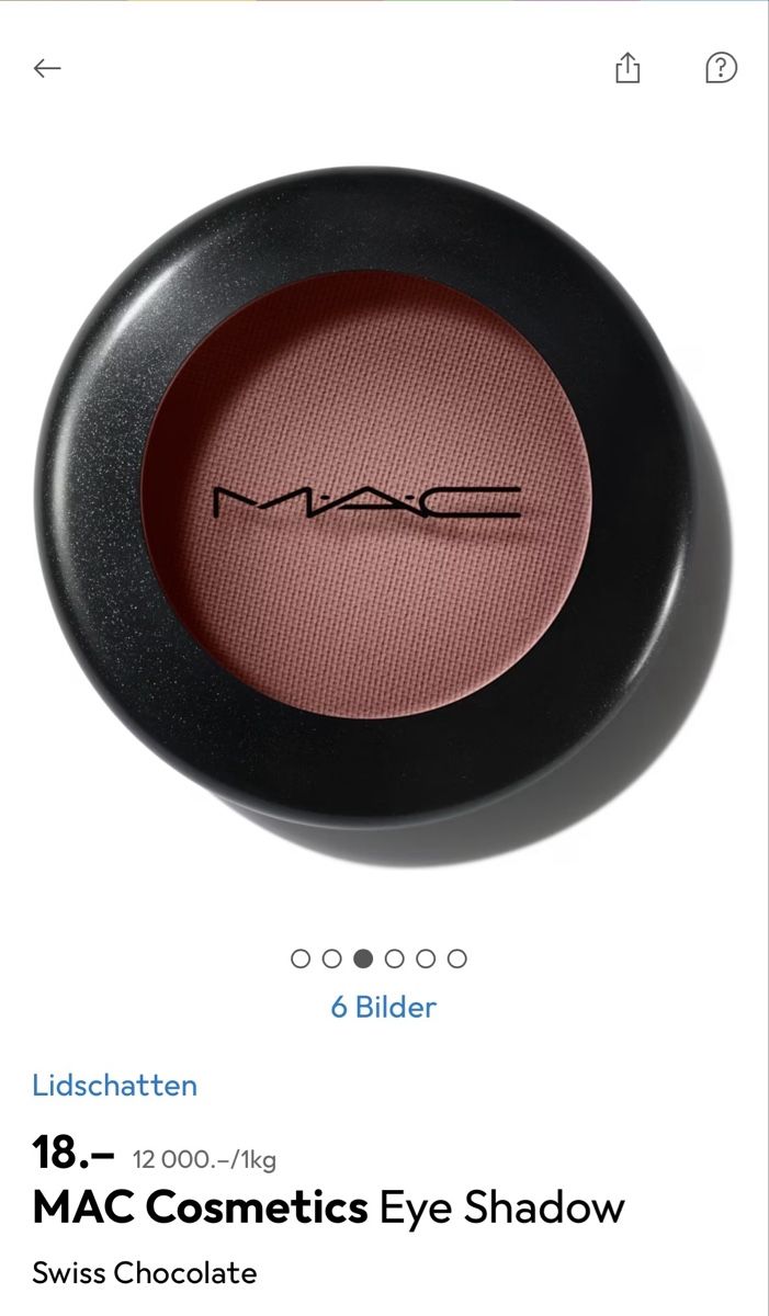 Mac Cosmetics Make-up: MAC Lidschatten "Swiss Chocolate" - Top Zustand! – Usato da Brugg AG venduto da Keks.und.Kruemel 3