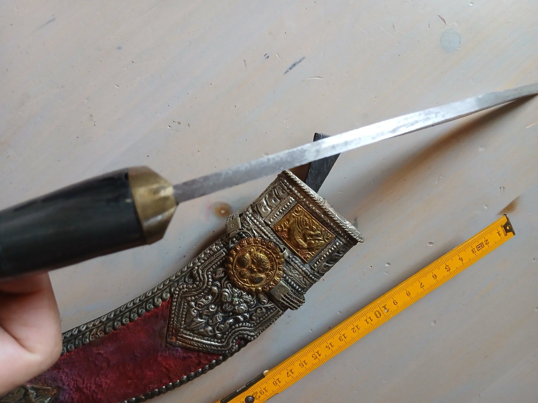 Sonstiges zum Sammeln & Seltenes: Couteau Kukri khotimora dague fourreau ciselé – Gebraucht aus Satigny von Asaksa 7
