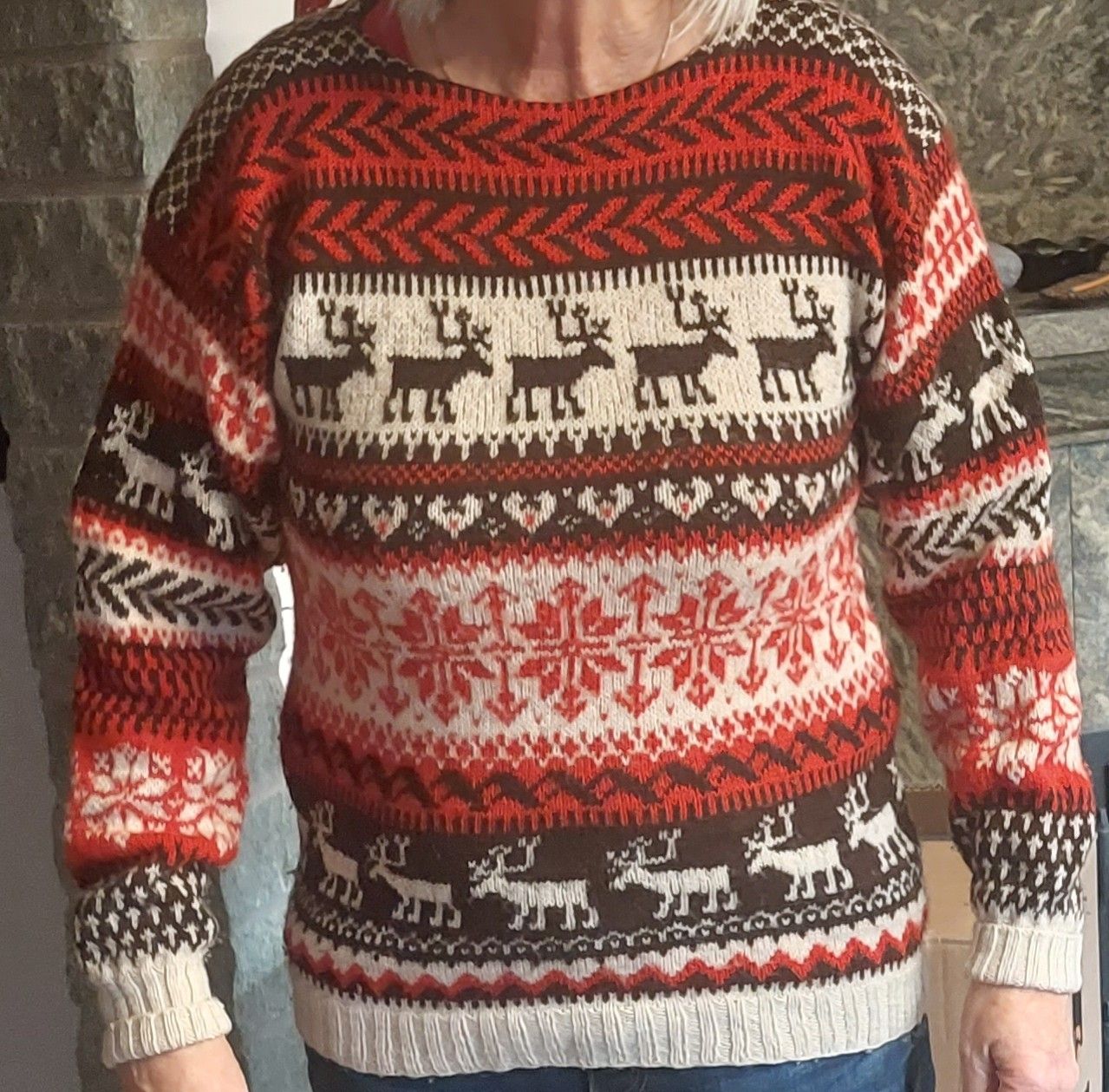 Maglioni & Felpe: Winterlicher Norwegerpullover mit Rentieren Gr. M – Usato da Summaprada venduto da nora014