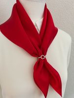 New 53cm Silk Scarf, Plain Red Burgundy Silk Neckscarf