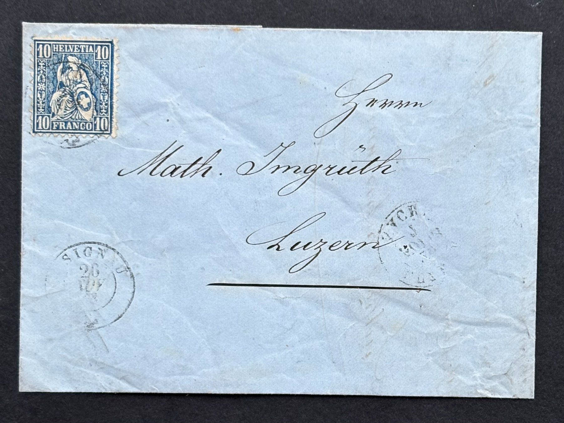 Tutti i francobolli: FALTBRIEF NACH LUZERN 1897 – Usato da Ostermundigen venduto da Wyatt-Earp