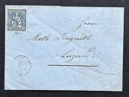 FALTBRIEF NACH LUZERN 1897