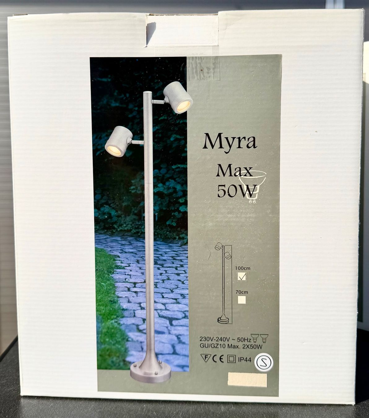 Lampade: Aussenstehleuchte Myra Spot Double/2-flammig – Nuovo e nell'imballaggio originale da Gebertingen venduto da redeal
