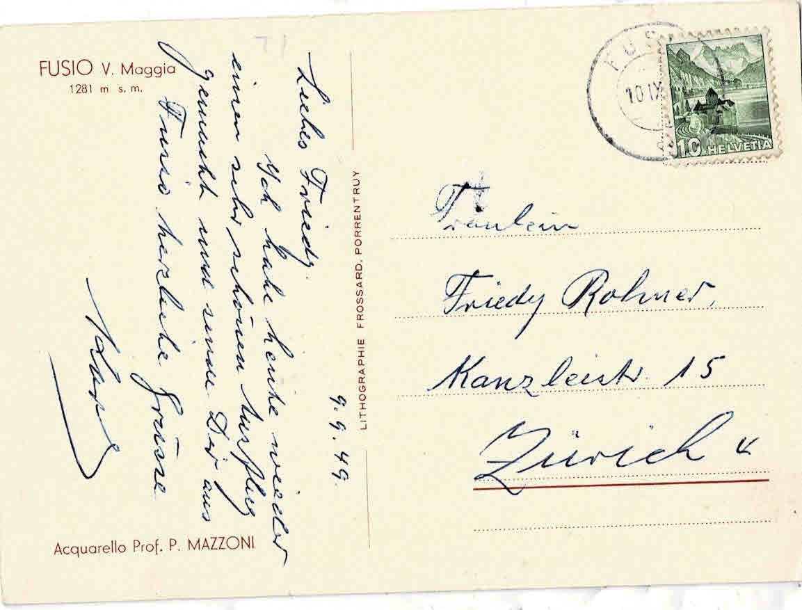 Cartes postales: Fusio v Maggio Aquarello Mazzoni – D'occasion à Sulz AG par Oberdanne8 1