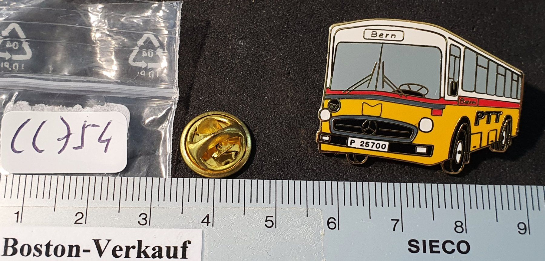 Mercedes-Benz Placchette & Badge: CC754 - Pin PTT Postauto Mercedes  /  BERN – Usato da Reinach BL venduto da Boston-Verkauf 1