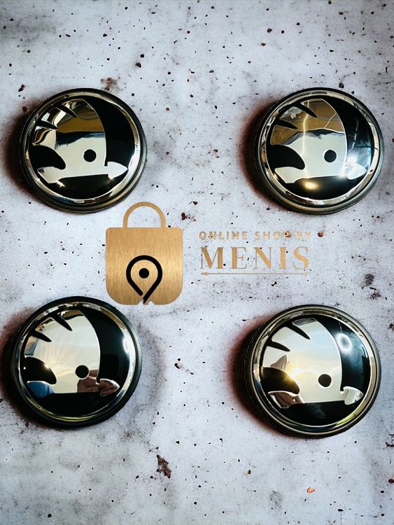 SkinoEu Radkappen-Aufkleber 50 Mm - Schwarz-Rot Für Felgen & Naben