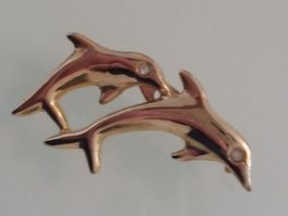 DELPHIN VINTAGE BROSCHE ALT 4 cm "ACONDA"