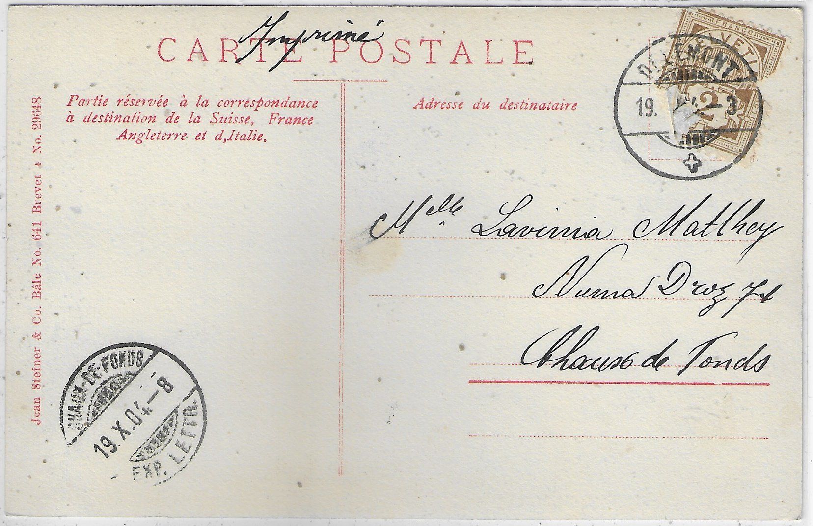 Ansichtskarten: Salut de Delemont - Multiview 1904 – Gebraucht aus Ettingen von Kartenplanet 1