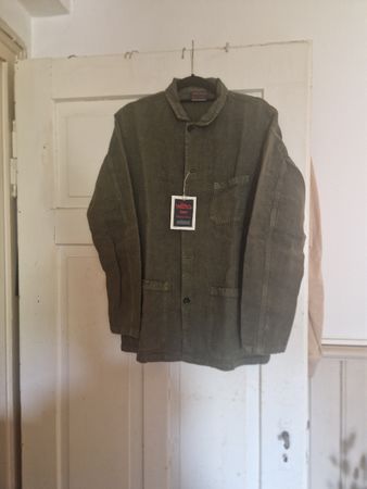 Vétra Herren Leinenjacke Oliv Grösse 50 neuwertig.