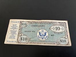SERIES 472 $10 MILITARY PAYMENT CERTIFICATE RARE NOTE!!!!