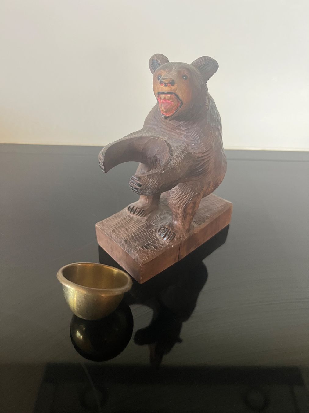 Statuette: Brienzer BÄR geschnitzt mit Kupferschale – Usato da Saanen venduto da SoniaMichaela 6