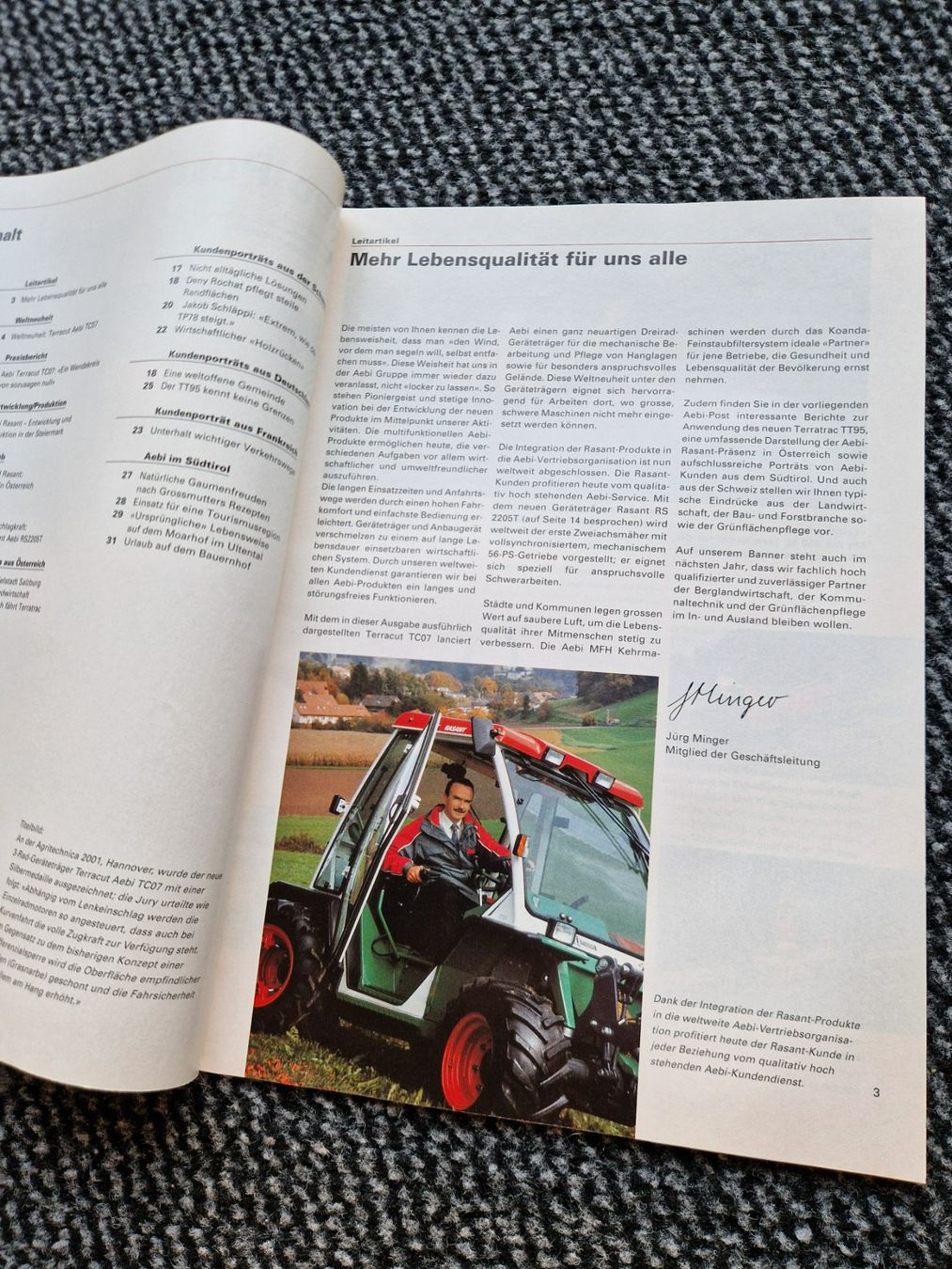 Aebi Trattori: Original Aebi Post Nr. 55 /2002 – Usato da Dürnten venduto da Bachtel84 1