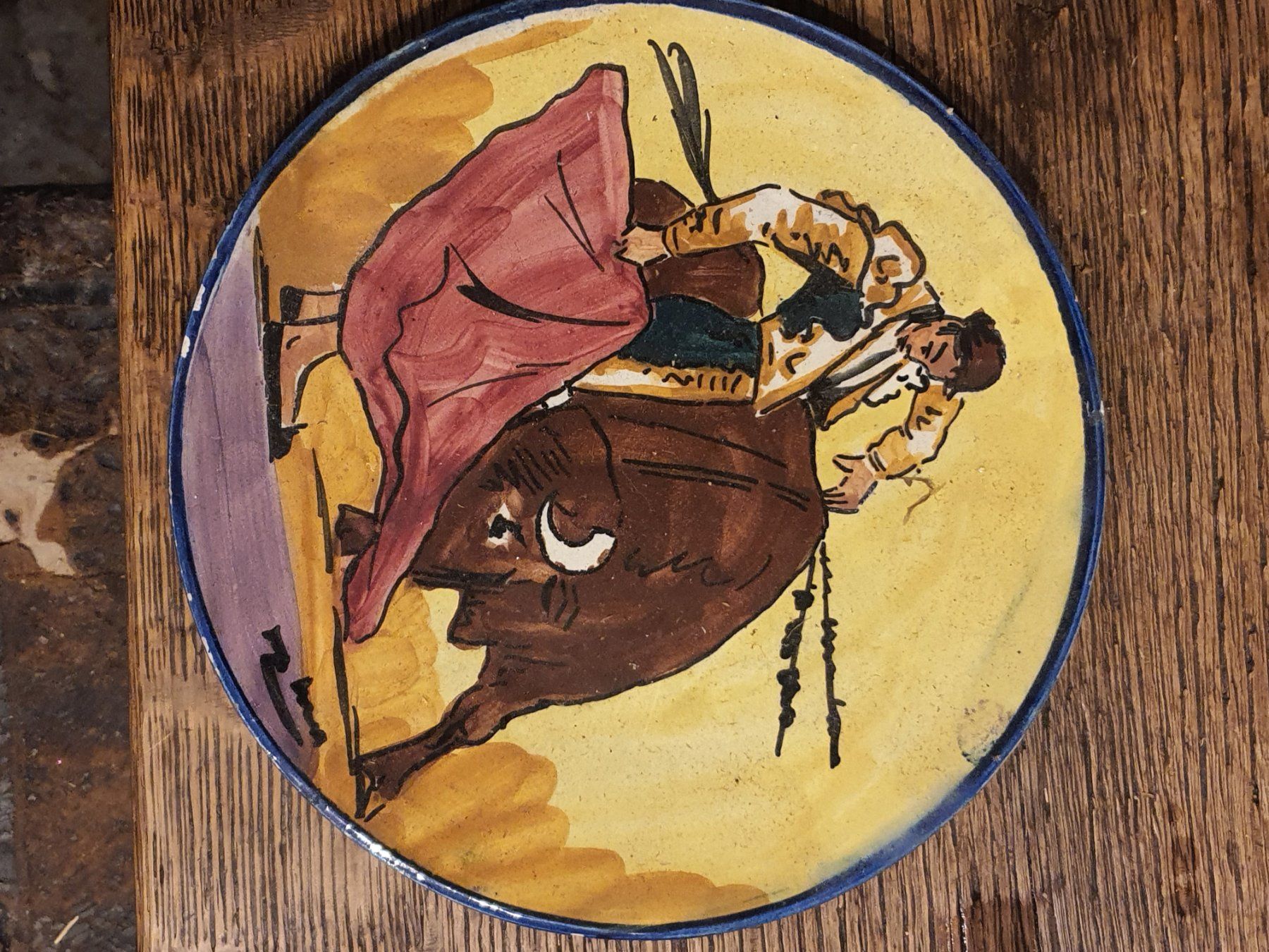 Piatti: Assiette 18 cm Torreador. Peinte main – Usato da DUGNY (-Leytron) venduto da Rdeny
