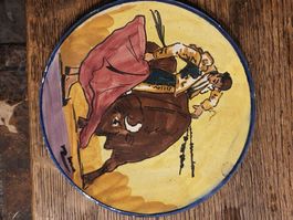 Assiette 18 cm Torreador. Peinte main
