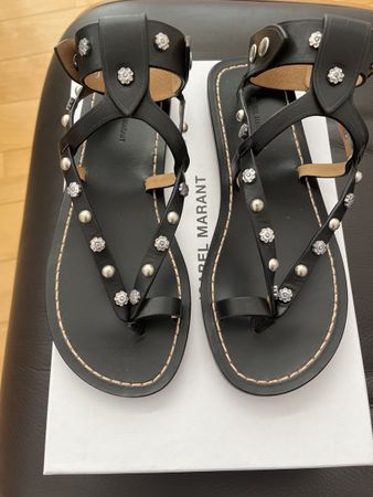 Isabel Marant Sandale, Schwarz, Gr. 37