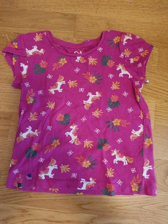 Mädchen T-Shirt C&A Grösse 98/104 pink Einhorn 