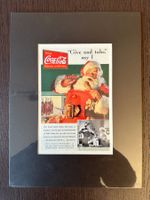 Originale Werbeanzeige Coca Cola mit Santa Claus