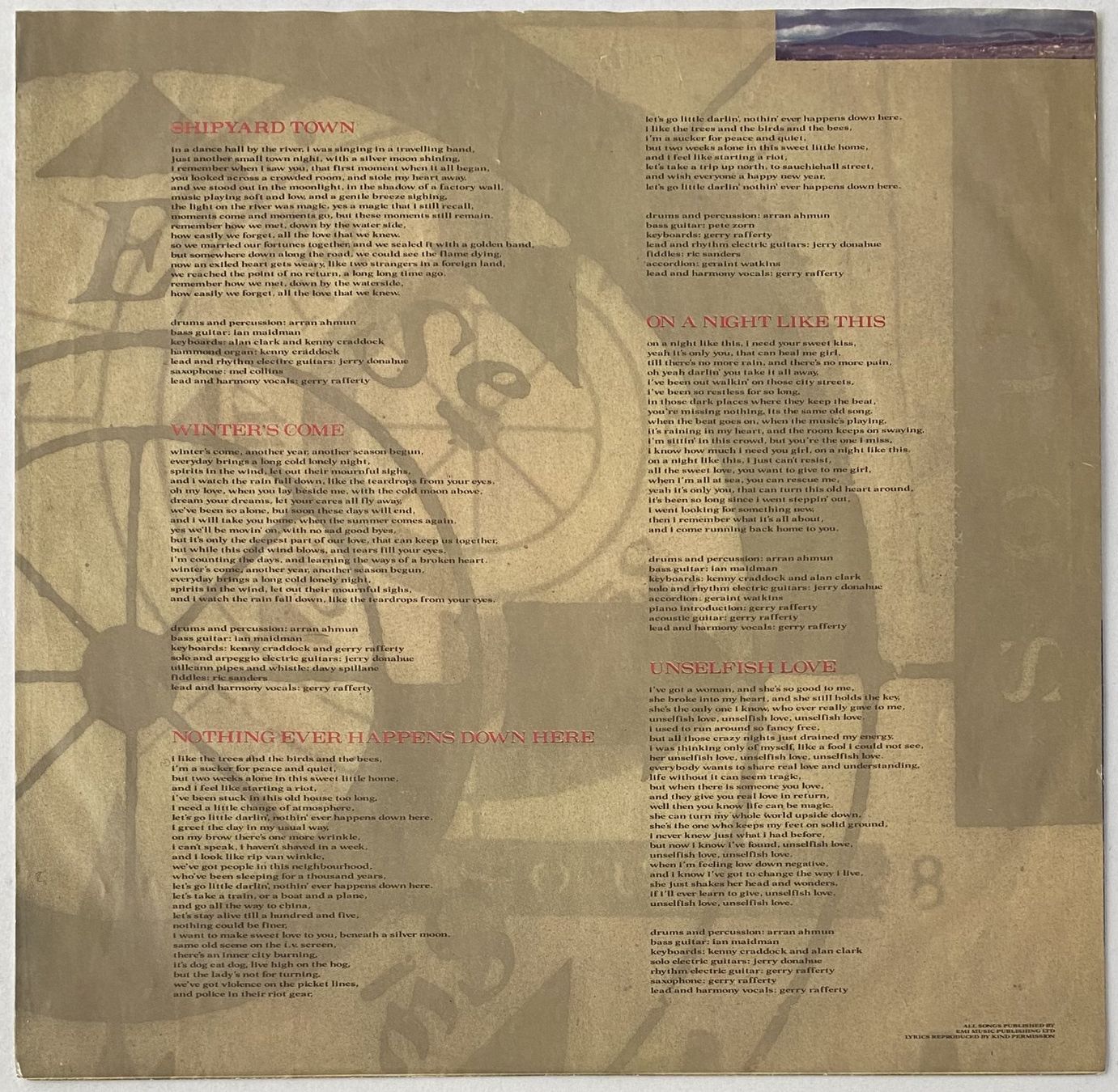 Dischi in vinile: Gerry Rafferty, North & South – Usato da Flums venduto da Empe1 3