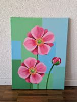Handgemaltes Acrylbild Blumen 30x40 cm / Original Kunst