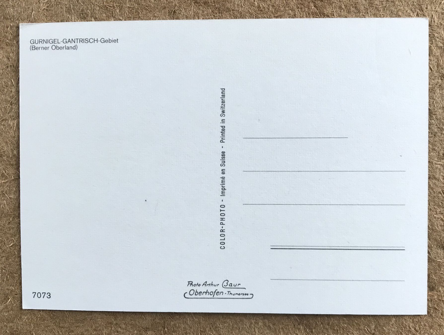 Cartoline postali: ANSICHTSKARTE GURNIGEL PASSHÖHE – Usato da Ostermundigen venduto da wini63 1