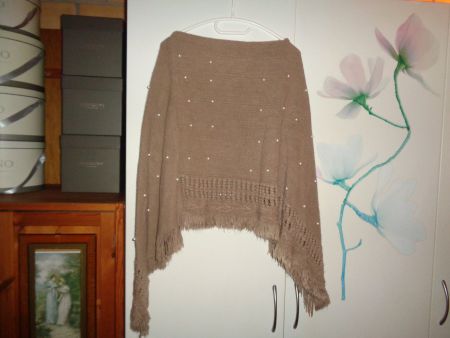 *** Poncho *** / mit Perlen