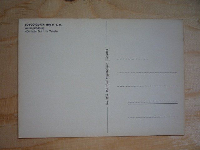 Cartoline postali: Saluti da Bosco-Gurin, 6818 – Usato da Rieden SG venduto da Brockehuesli 1