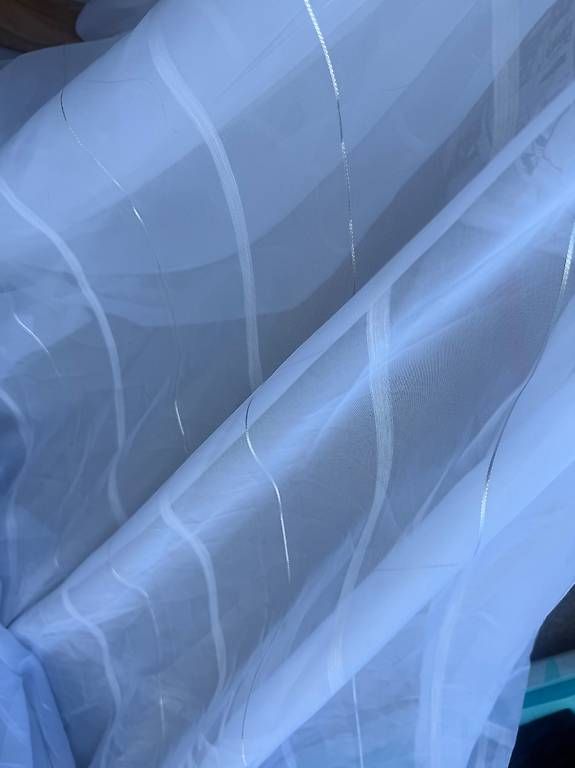 Tende: Vorhänge durchscheinend weiss 240cm 300cm transparent silber – Usato da Stachen venduto da maf_5cnd 4