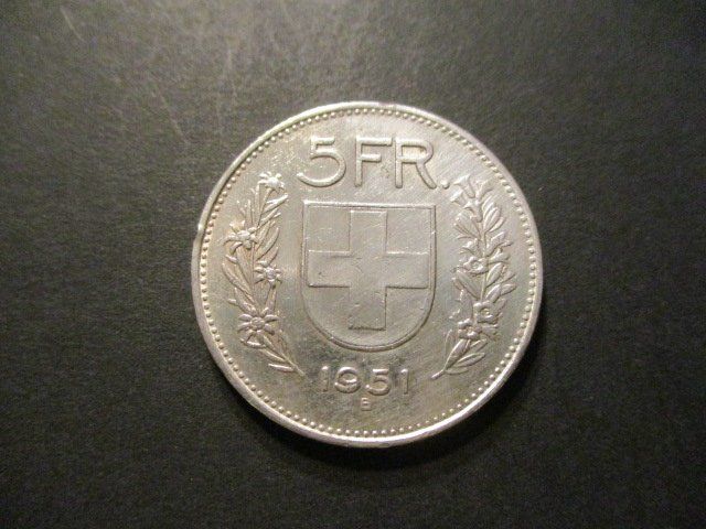 Tutti le monete: 5.- Fr 1951 Superbe pièce  Superbe qualité – Usato da Lovens venduto da Jelmi