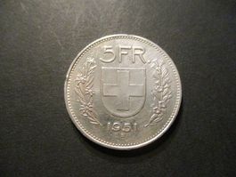 5.- Fr 1951 Superbe pièce  Superbe qualité