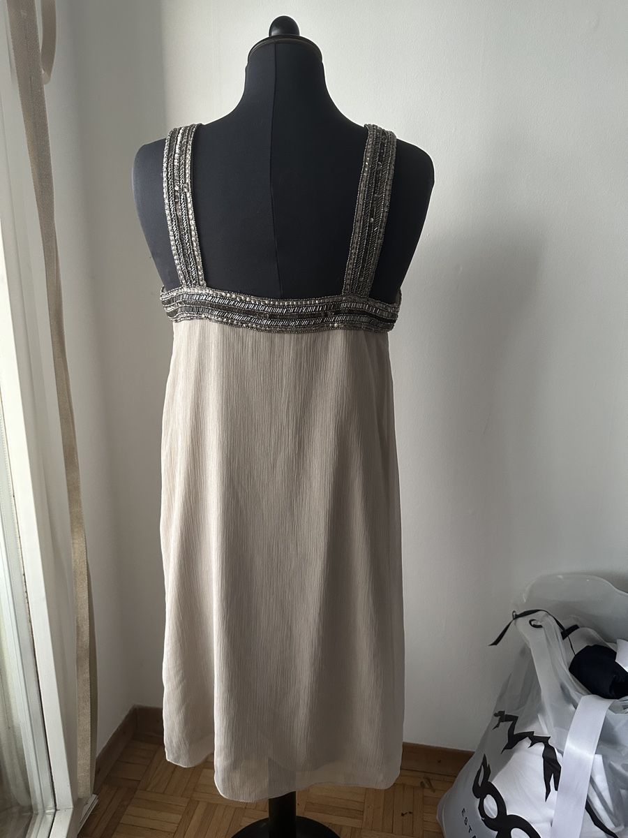 Mango Vestiti: Kleid Mango Suit beige mit Perlenbesatz – Nuovo (secondo la descrizione) da Wohlen AG venduto da jes_9c79 1