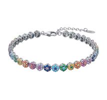 Bracelet argent 925 multicolore