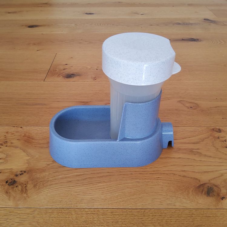 CODICO Wasser- & Futterspender 1,5l Für Katzen - Grauer Kunststoff Spender