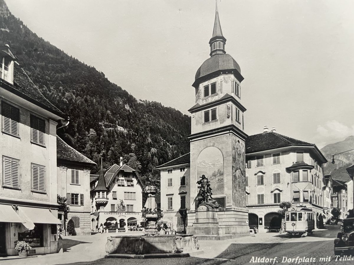 Cartoline postali: AK Altdorf mit Strassenbahn 27.07.1938 – Usato da Meierskappel venduto da Hala03 2