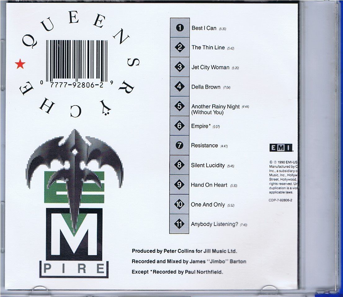 CD: Queensrÿche – Empire – Usato da Unterengstringen venduto da Lastchance 1
