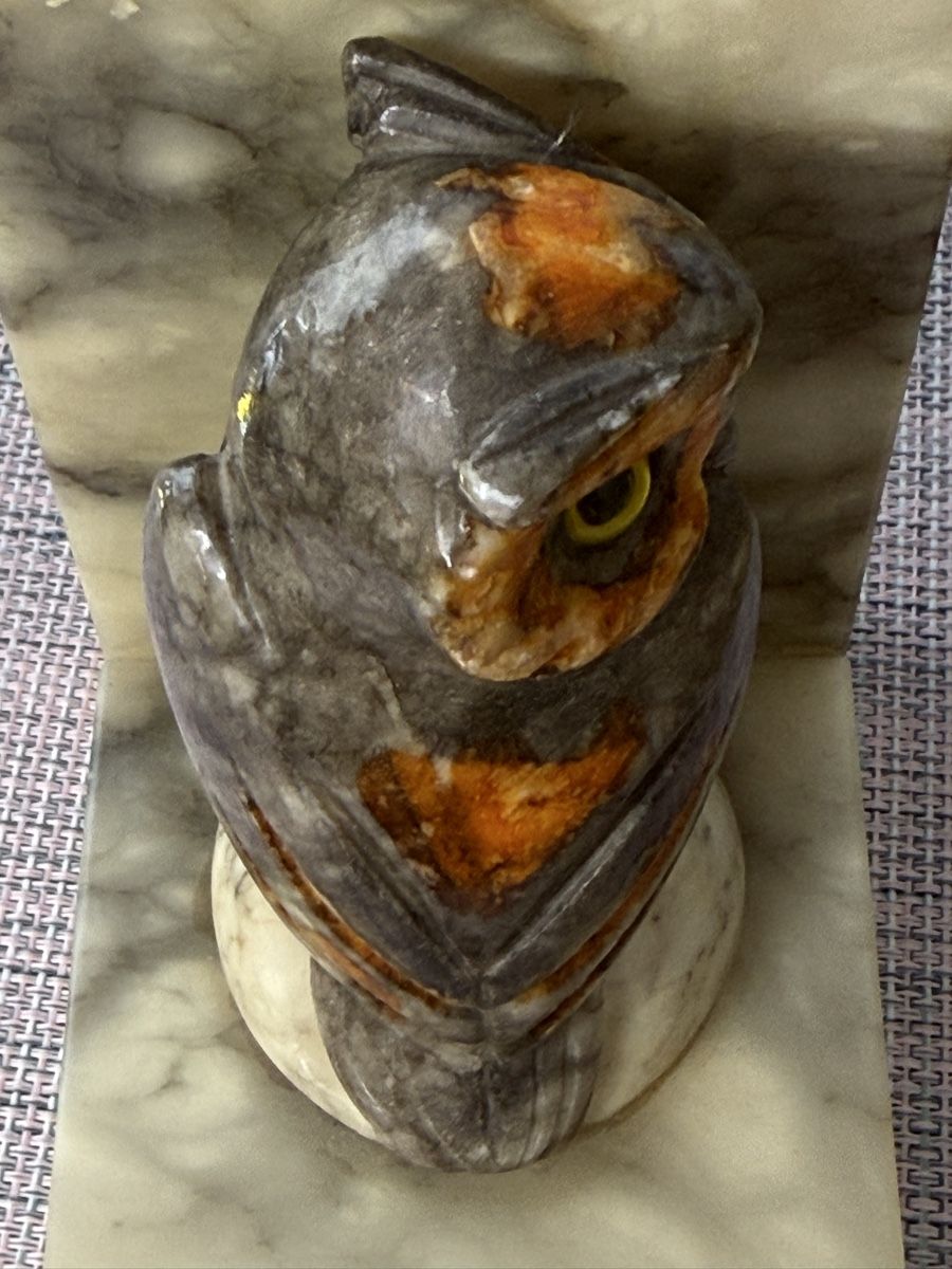 Altro in Decorazioni & Accessori: Paar Alabaster Buchstützen Eulen Vintage – Usato da Grenchen venduto da swiss.antiques 6