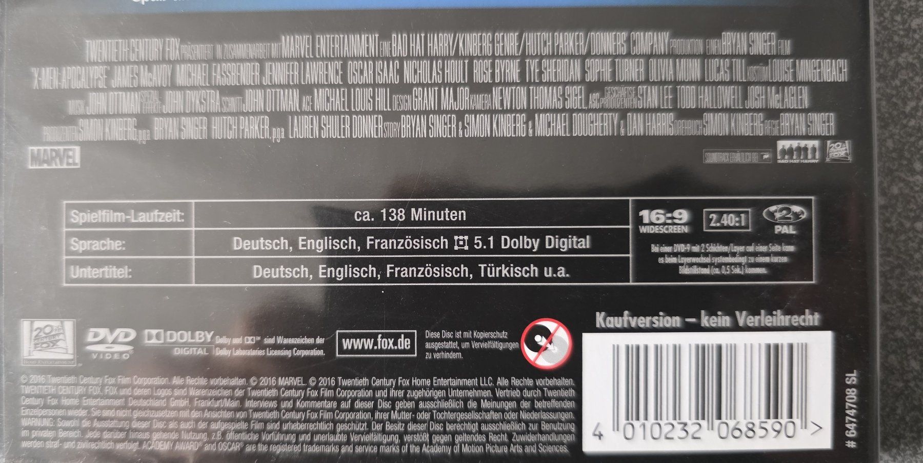 Tutti i DVDs: DVD X-Men Apocalypse – Usato da Oetwil am See venduto da fineli2 1