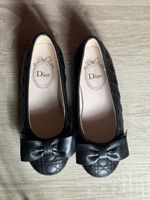 Baby Dior Ballerinas Black Leather EU 27 Bow Detail