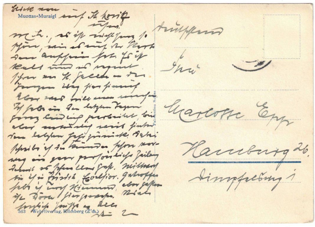 Cartoline postali: St. Moritz - Standseilbahn Muottas Muragl Bergstation – Usato da Binningen venduto da Mountainrider 1