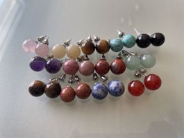 Lot de boucles d'oreilles pierres naturelles Neuves