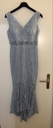 Elegantes Spitzenkleid in Blaugrau – Perfekt für Anlässe!