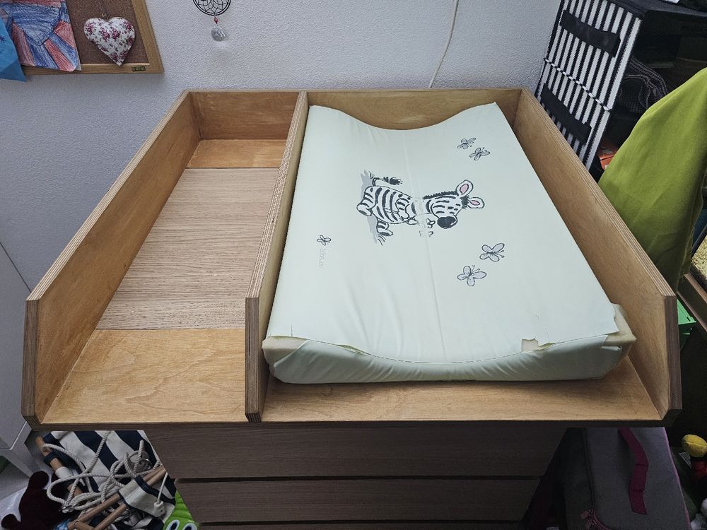 Produktbild von XXL Wickeltischaufsatz 80 X 77 Abgerundet Für Kommode IKEA Malm 49cm