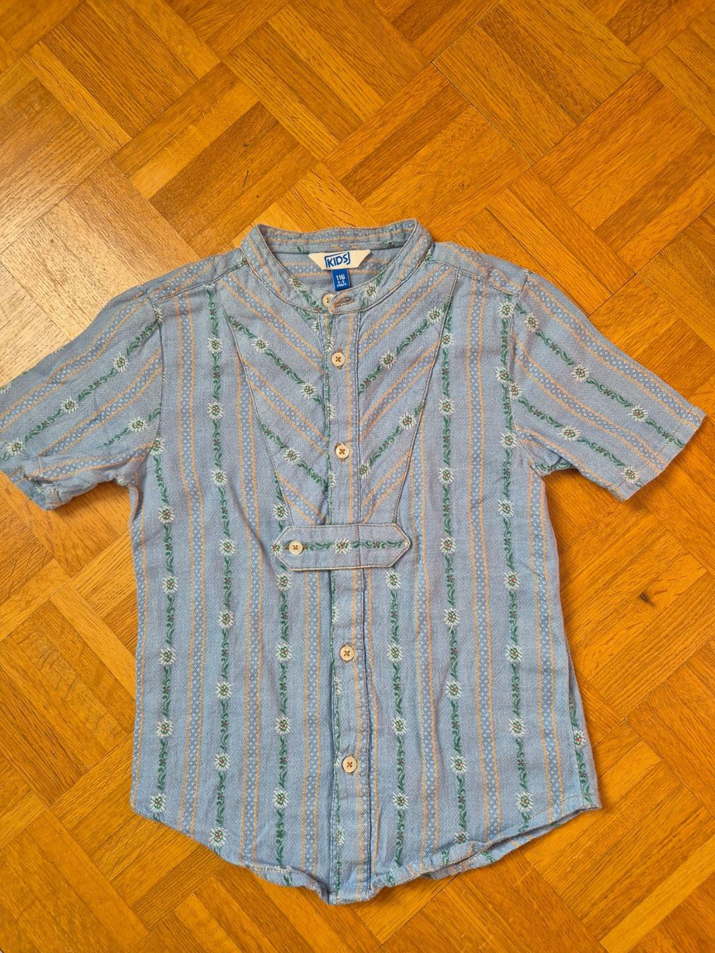 Hemden, T-Shirts & Polos: Kurzarmhemd mit  "Edelweiss", Gr. 116 – Gebraucht aus Dietikon von grafad