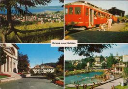 AK Heiden _ Bodensee _ Bahn_ Kirchplatz_ Schwimmbad