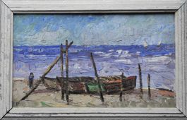 Fischerboote am Strand Impressionismus