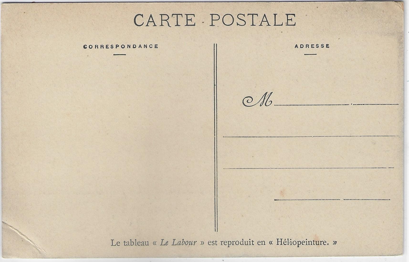Cartoline postali: Eug. Burnand - Le Labour - Bauern beim Pflügen – Usato da Ettingen venduto da Kartenplanet 1