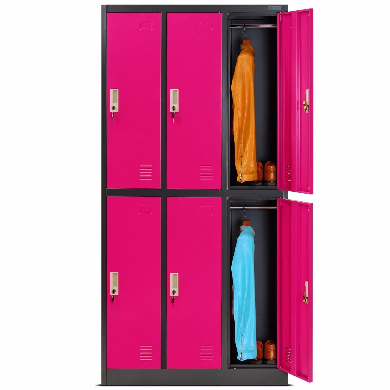 Armadi: Schliessfachschrank 6 Fächer - Anthrazit/Rosa – Nuovo e nell'imballaggio originale da Wallenwil venduto da toesstal-vertrieb