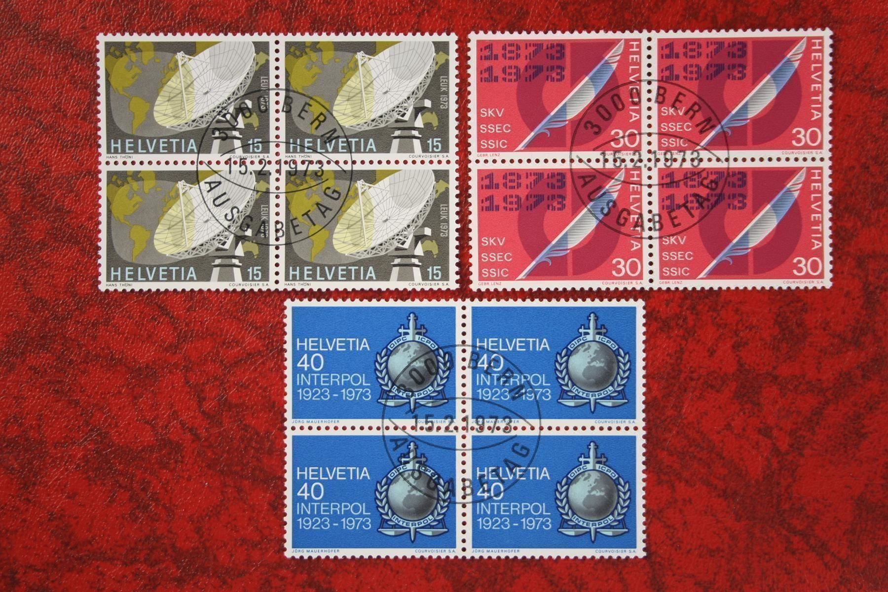 Tous les timbres: 1973: 520-522 4er-Block ET. – D'occasion à Deitingen par Lglobi
