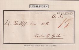 UESSLINGEN schöner Amtlicher Brief !!